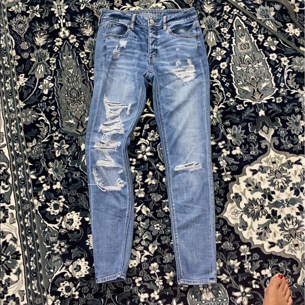 American Eagle Tomgirl Ripped Jeans